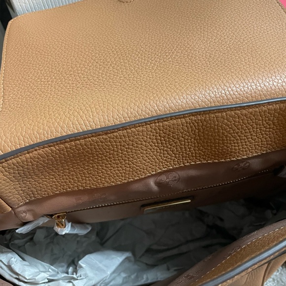Tory Burch cognac saddle leather backpack purse - Picture 2 of 4